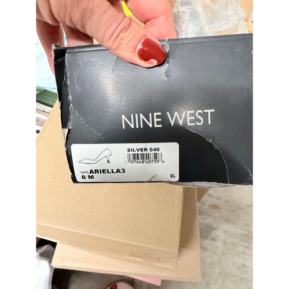 Nine West Ariella Silver Heels - Picture 6 of 6